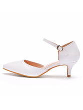 Mid Heels Pointed Toe Ankle-Strap Sandals