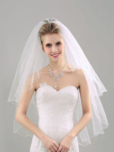Two Tiers Short Wedding Veil With Comb