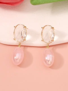 Exquisite Pearl Pink Ear Studs