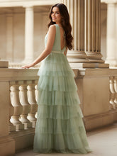 Ruched Bodice Formal Dress with Waistband Detail Dusty Sage