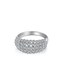 925 Sterling Silver White Zircon Band Ring