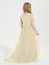 Exquisite Asymmetrical Junior Bridesmaid Dresses Scoop Neck Champagne