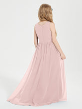 Exquisite Asymmetrical Junior Bridesmaid Dresses Scoop Neck Dusty Rose