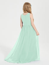 Exquisite Asymmetrical Junior Bridesmaid Dresses Scoop Neck Mint Green