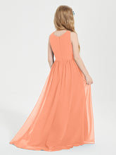 Exquisite Asymmetrical Junior Bridesmaid Dresses Scoop Neck Papaya