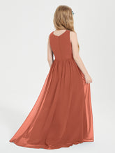 Exquisite Asymmetrical Junior Bridesmaid Dresses Scoop Neck Rust