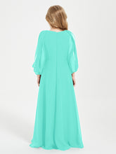 Long Sleeves Modest Junior Bridesmaid Dresses Spa