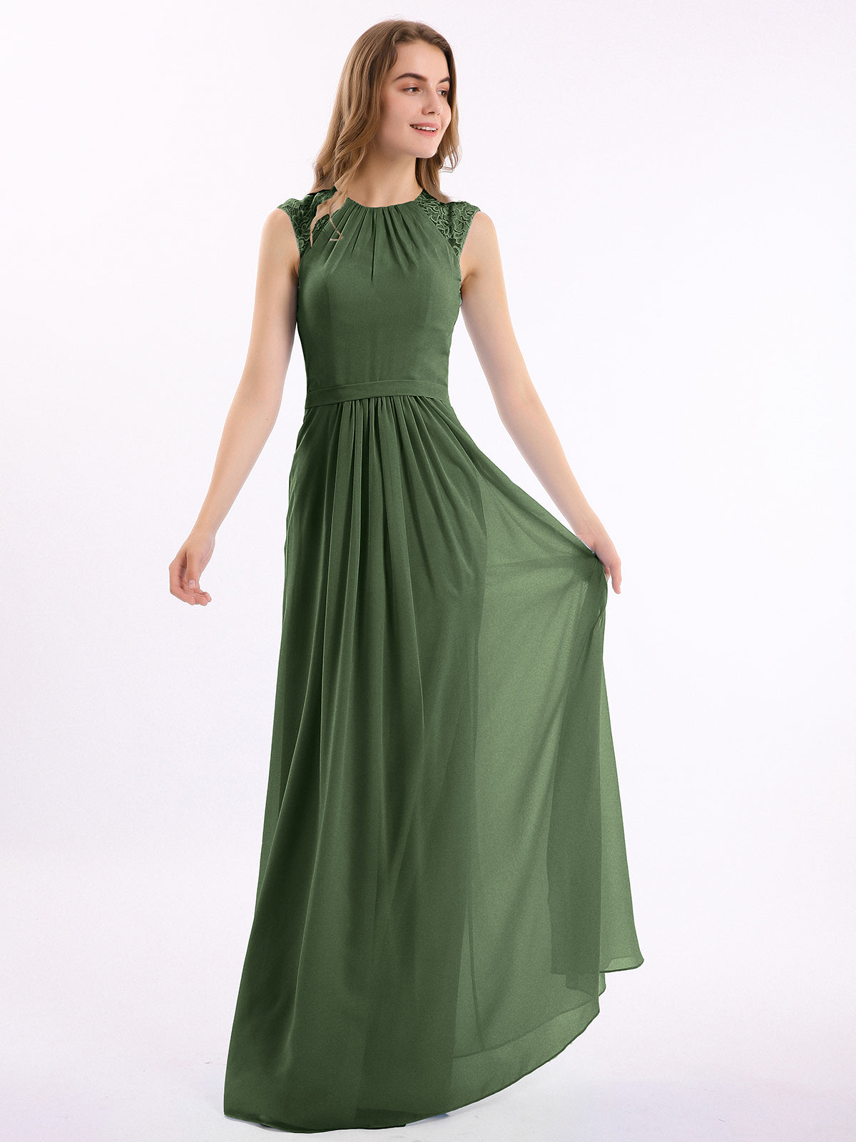sachin and babi light blue dress Gray Lux Chiffon Bridesmaid Dresses