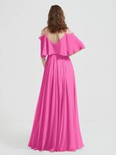 Ruffles Sleeves Spaghetti Strap Chiffon Dresses Azalea