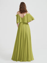 Ruffles Sleeves Spaghetti Strap Chiffon Dresses Clover
