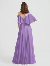 Ruffles Sleeves Spaghetti Strap Chiffon Dresses Tahiti