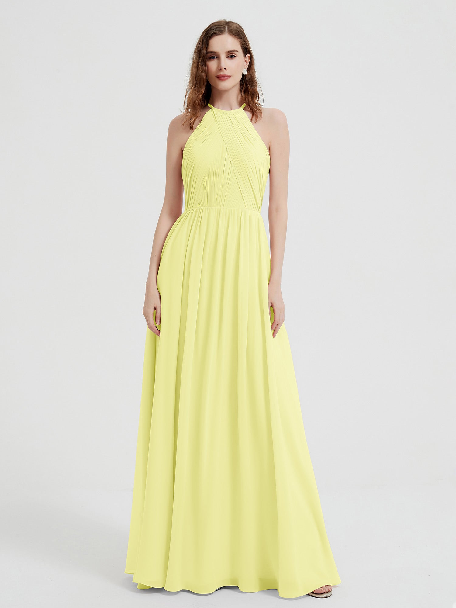 Chiffon with Appliqued Long Dresses Daffodil Plus Size main image 1