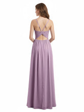 Sweetheart Neck Chiffon Dress with Spaghetti Strap Wisteria