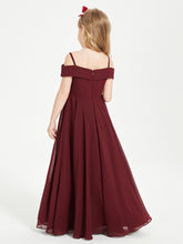 Chic Junior Bridesmaid Dresses Off the Shoulder Cabernet