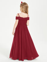 Chic Junior Bridesmaid Dresses Off the Shoulder Burgundy