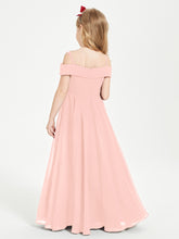 Chic Junior Bridesmaid Dresses Off the Shoulder Coral