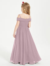Chic Junior Bridesmaid Dresses Off the Shoulder Dusk