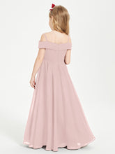Chic Junior Bridesmaid Dresses Off the Shoulder Dusty Rose