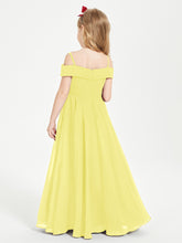 Chic Junior Bridesmaid Dresses Off the Shoulder Lemon