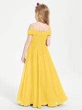 Chic Junior Bridesmaid Dresses Off the Shoulder Marigold