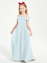 Chic Junior Bridesmaid Dresses Off the Shoulder Mist