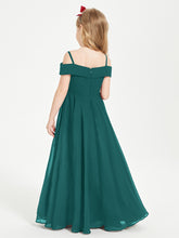 Chic Junior Bridesmaid Dresses Off the Shoulder Peacock
