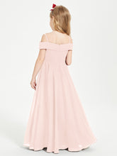 Chic Junior Bridesmaid Dresses Off the Shoulder Pearl Pink