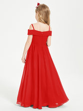 Chic Junior Bridesmaid Dresses Off the Shoulder Red