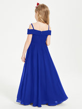 Chic Junior Bridesmaid Dresses Off the Shoulder Royal Blue