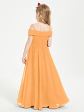 Chic Junior Bridesmaid Dresses Off the Shoulder Tangerine