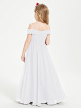 Chic Junior Bridesmaid Dresses Off the Shoulder White