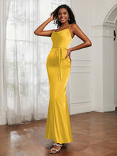 Cowl Neck Mermaid Dress With Sash Marigold