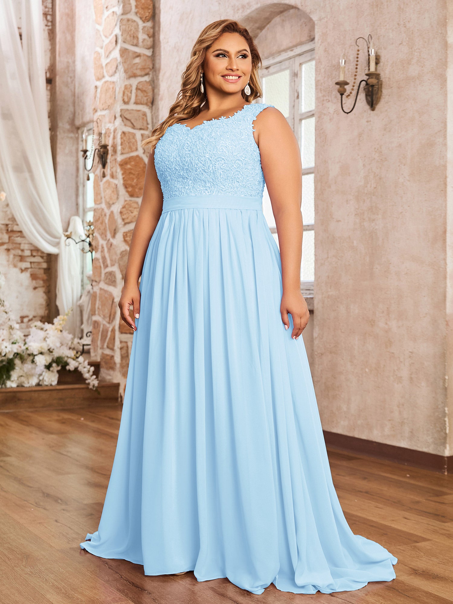 Strapless Sweetheart Neck Short Dresses Sky Blue Plus Size