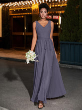 Simple Chiffon Dresses with V Neckline Stormy