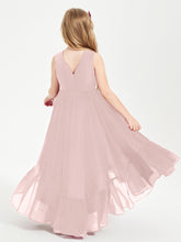 Boho Junior Bridesmaid Dresses Cascading Skirt Dusty Rose