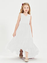 Boho Junior Bridesmaid Dresses Cascading Skirt Ivory