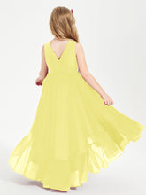 Boho Junior Bridesmaid Dresses Cascading Skirt Lemon