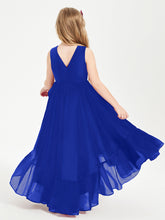 Boho Junior Bridesmaid Dresses Cascading Skirt Royal Blue