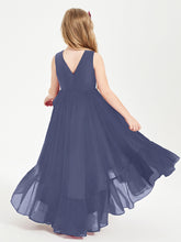 Boho Junior Bridesmaid Dresses Cascading Skirt Stormy