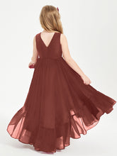 Boho Junior Bridesmaid Dresses Cascading Skirt Terracotta