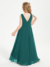 Modern Asymmetrical Junior Bridesmaid Dresses Cowl Neck Peacock