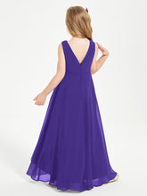 Modern Asymmetrical Junior Bridesmaid Dresses Cowl Neck Regency