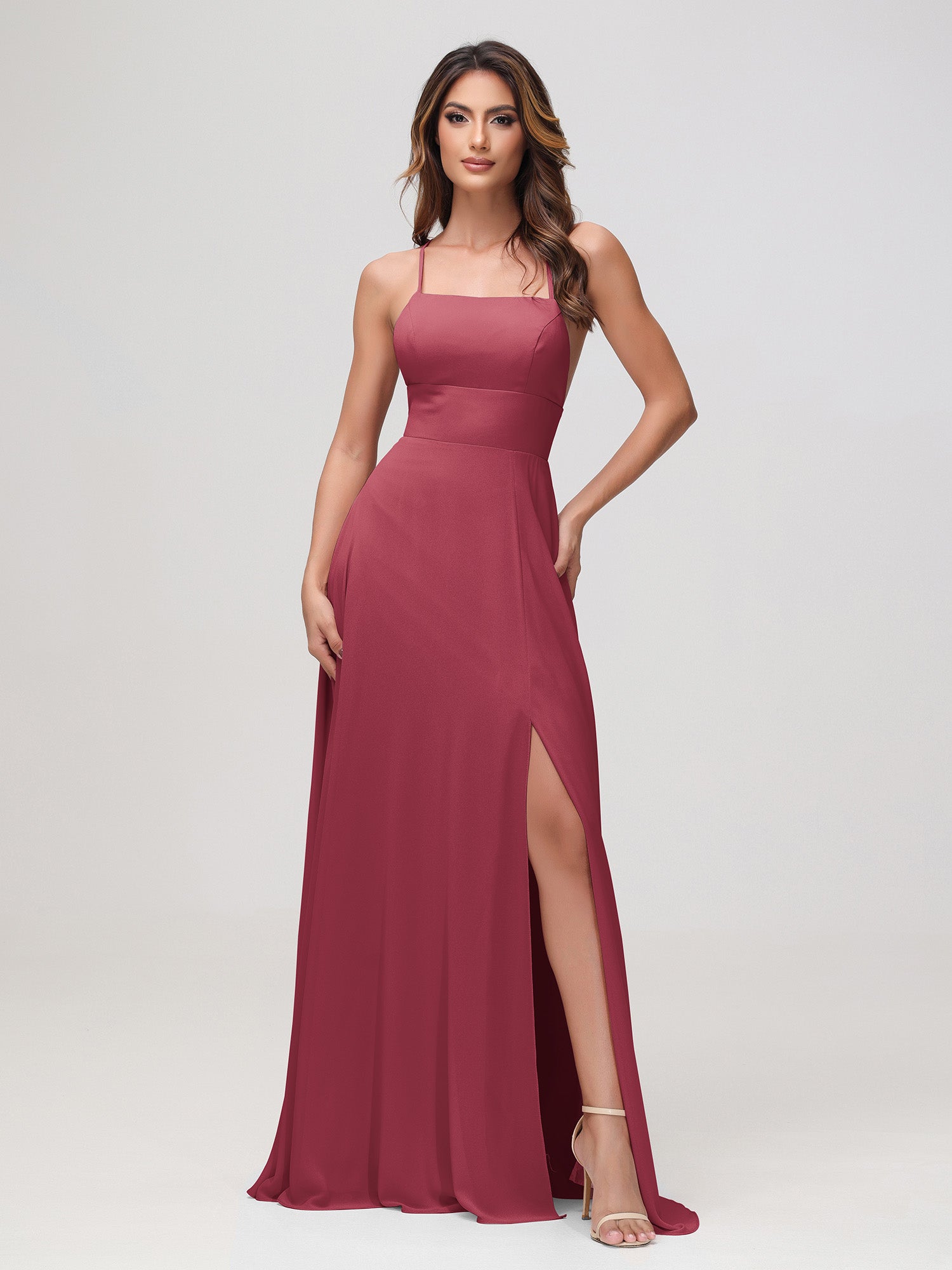 Strapless Chiffon Short Dresses with Bow Cinnamon Rose
