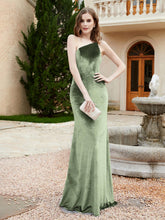 One Shoulder Sheath Velvet Gown Dusty Sage