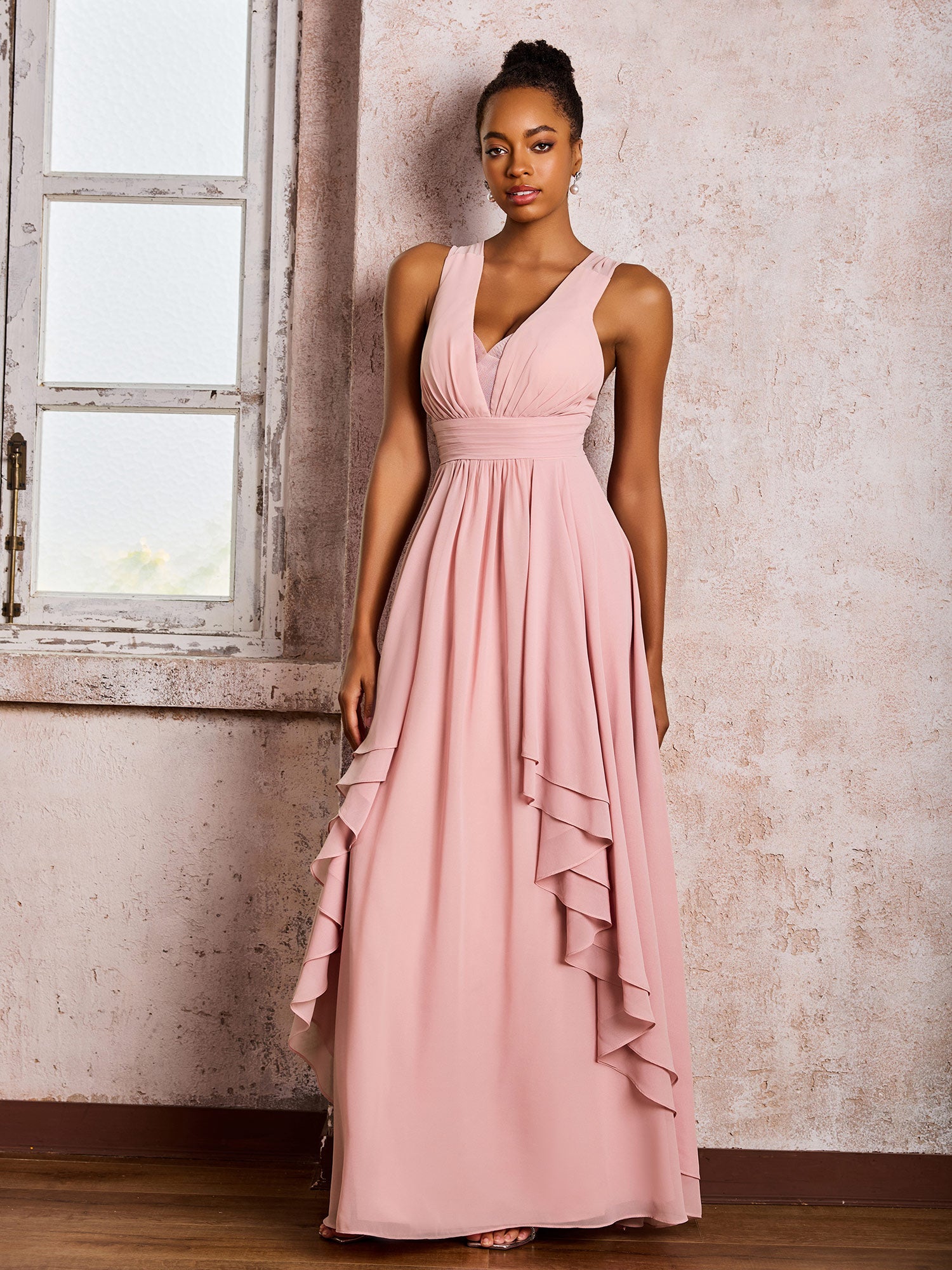 Express Dusty Rose Chenille V-Neck Sweater Dress- Size XS Martine Rose  Chenille V-Neck Jumper Black/Beige