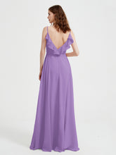 Spaghetti Straps V neck Dresses with Slit Tahiti