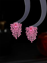 Short Tassel Spider Earrings