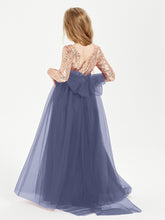 Glamorous Junior Bridesmaid Dresses Sequined Top Stormy