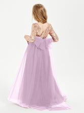 Glamorous Junior Bridesmaid Dresses Sequined Top Wisteria