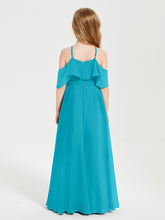 Off the Shoulder Long Junior Bridesmaid Dresses Jade